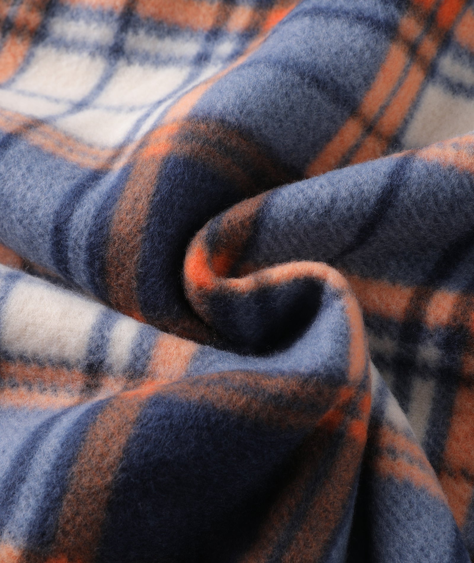 Plaid Sherpa Full-Zip Hoodie