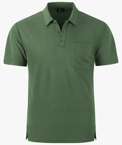 Polo de golf texturé à poche