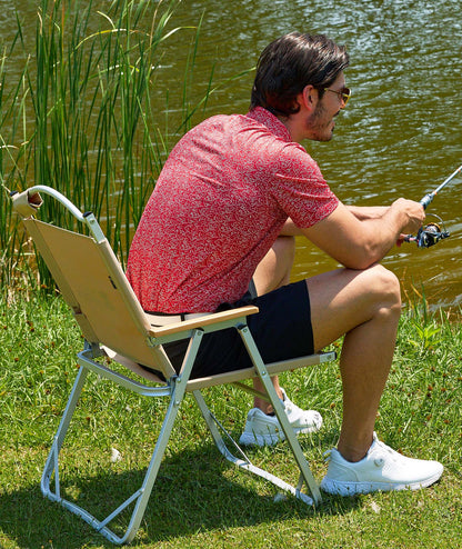 Crimson Flow Golf Polo