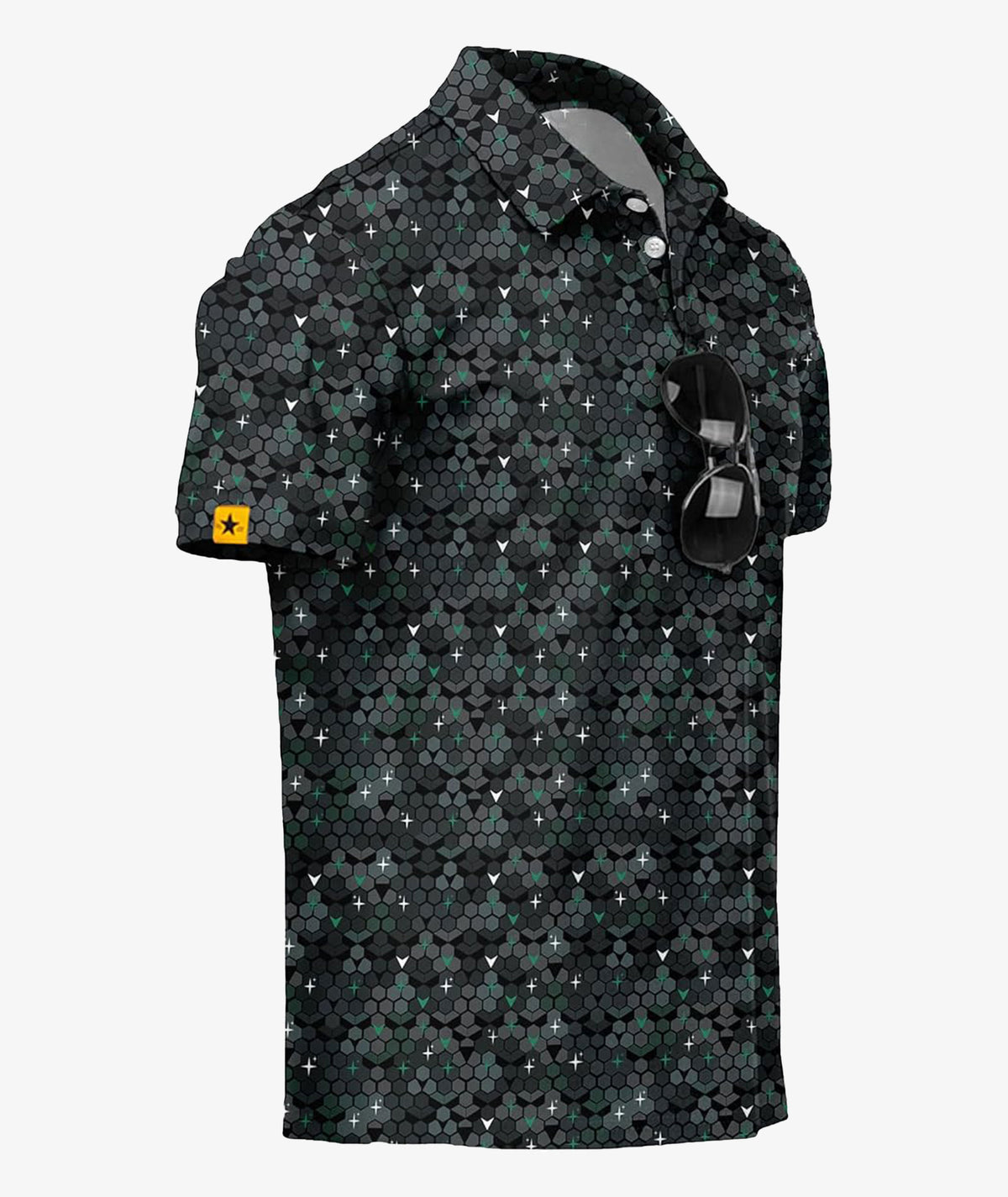 Polo de golf con estampado playero
