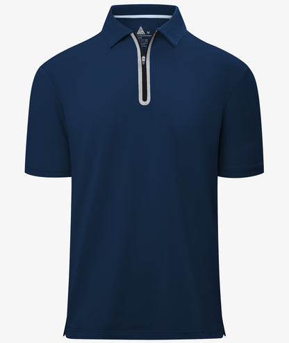 Polo de performance à col zippé