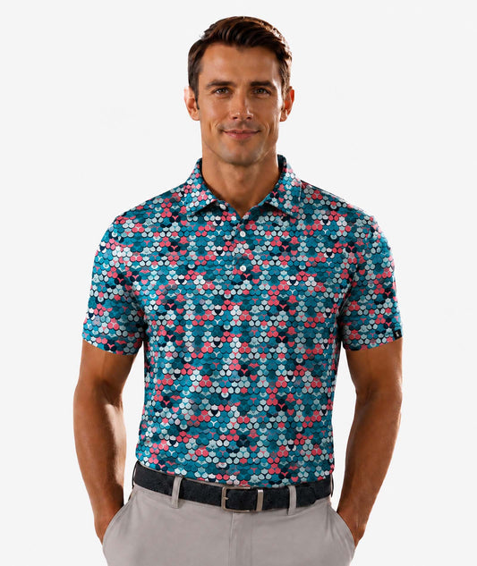 Polo de golf Tropic Grid