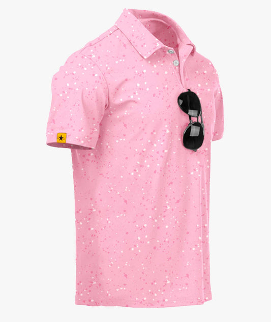 Pink Stardust Golf Polo