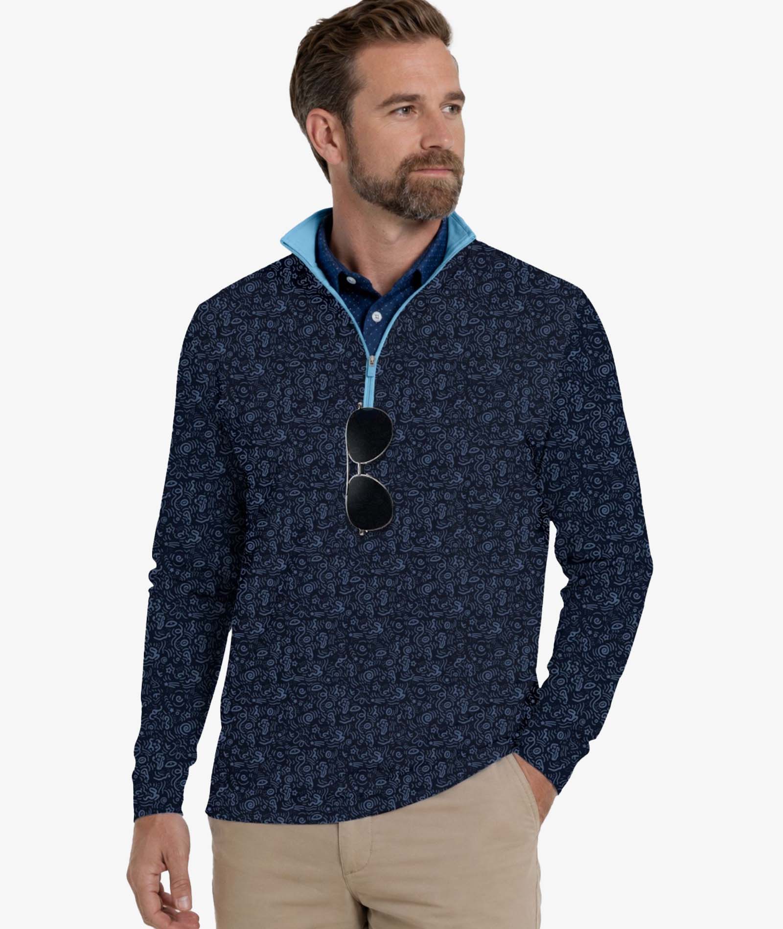 Polo zippé Abstract Maze