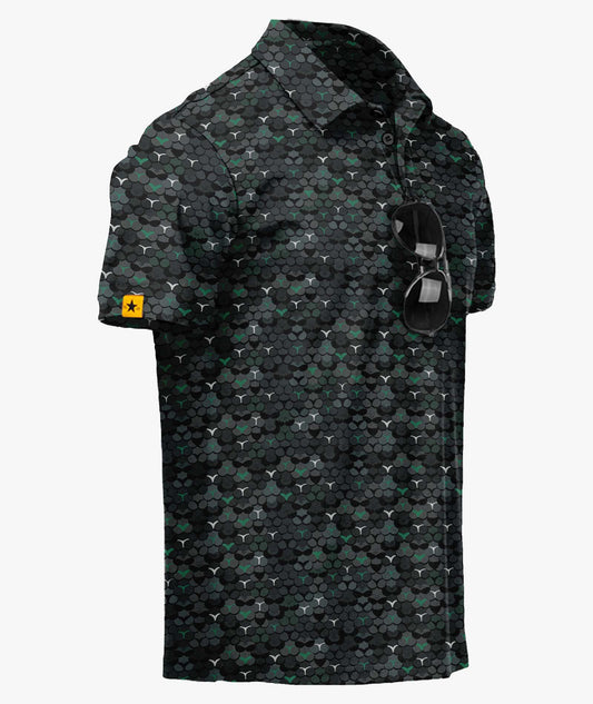 Beach Print Golf Polo
