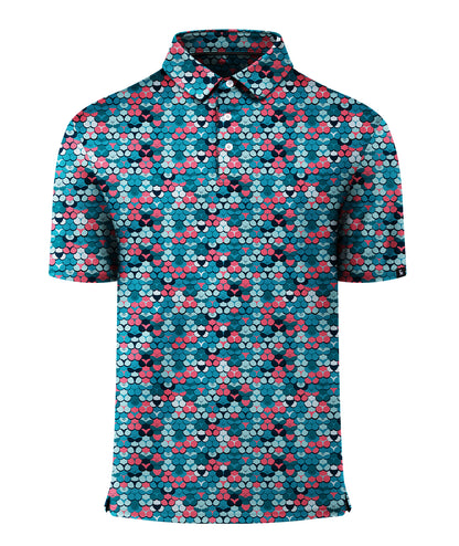 Polo de golf Tropic Grid