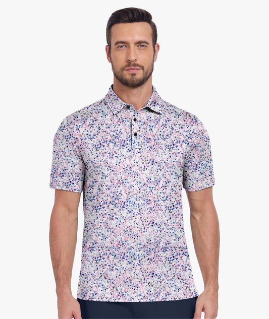 Polo de golf à imprimé moucheté