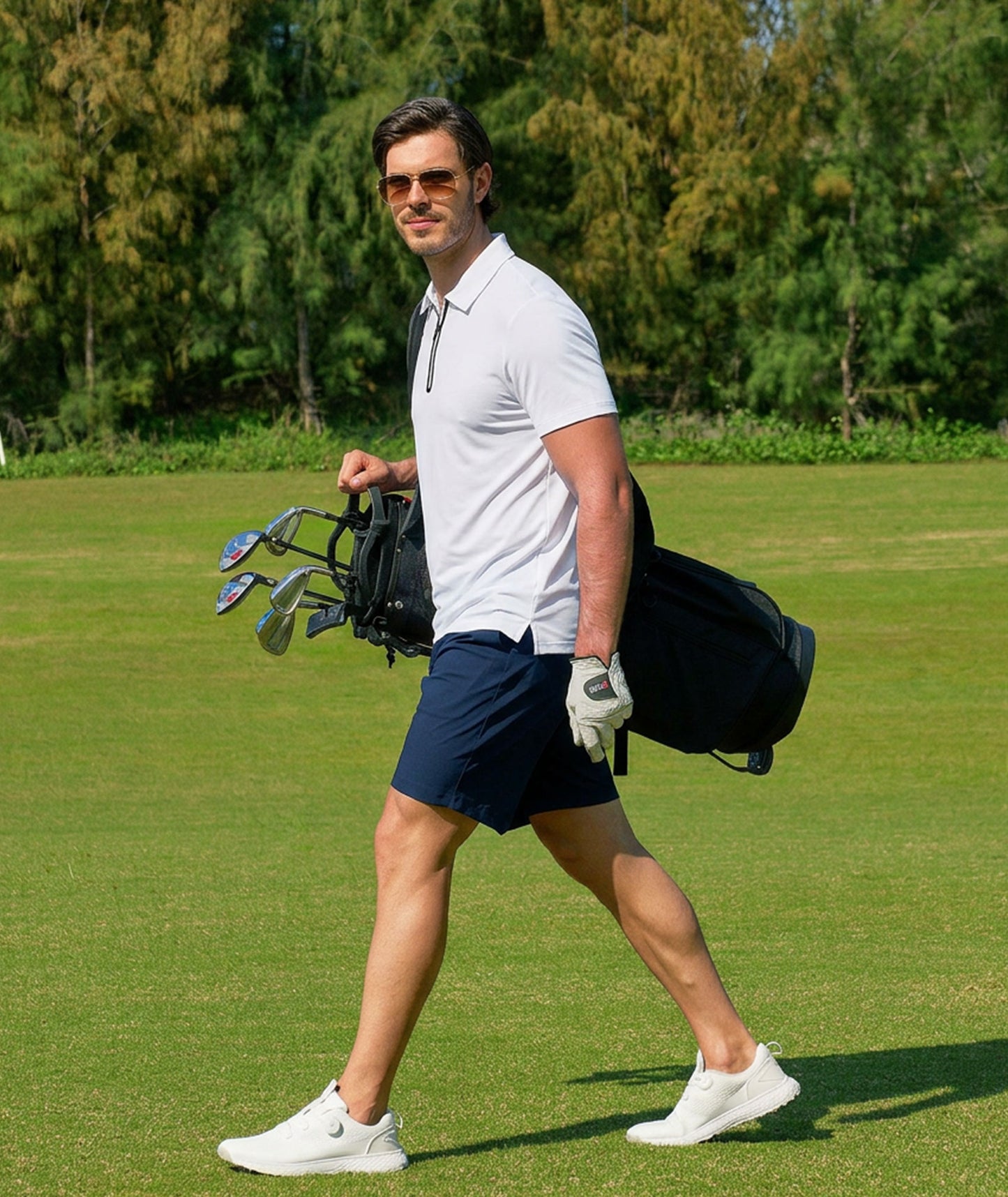 Polo de performance à col zippé