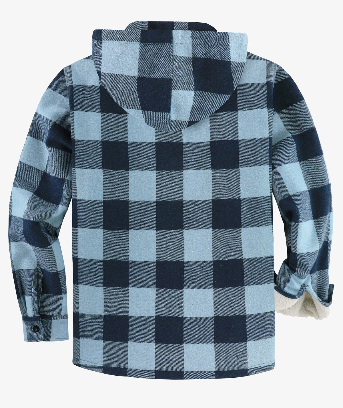 Sherpa-Lined Plaid Hooded Jacket
