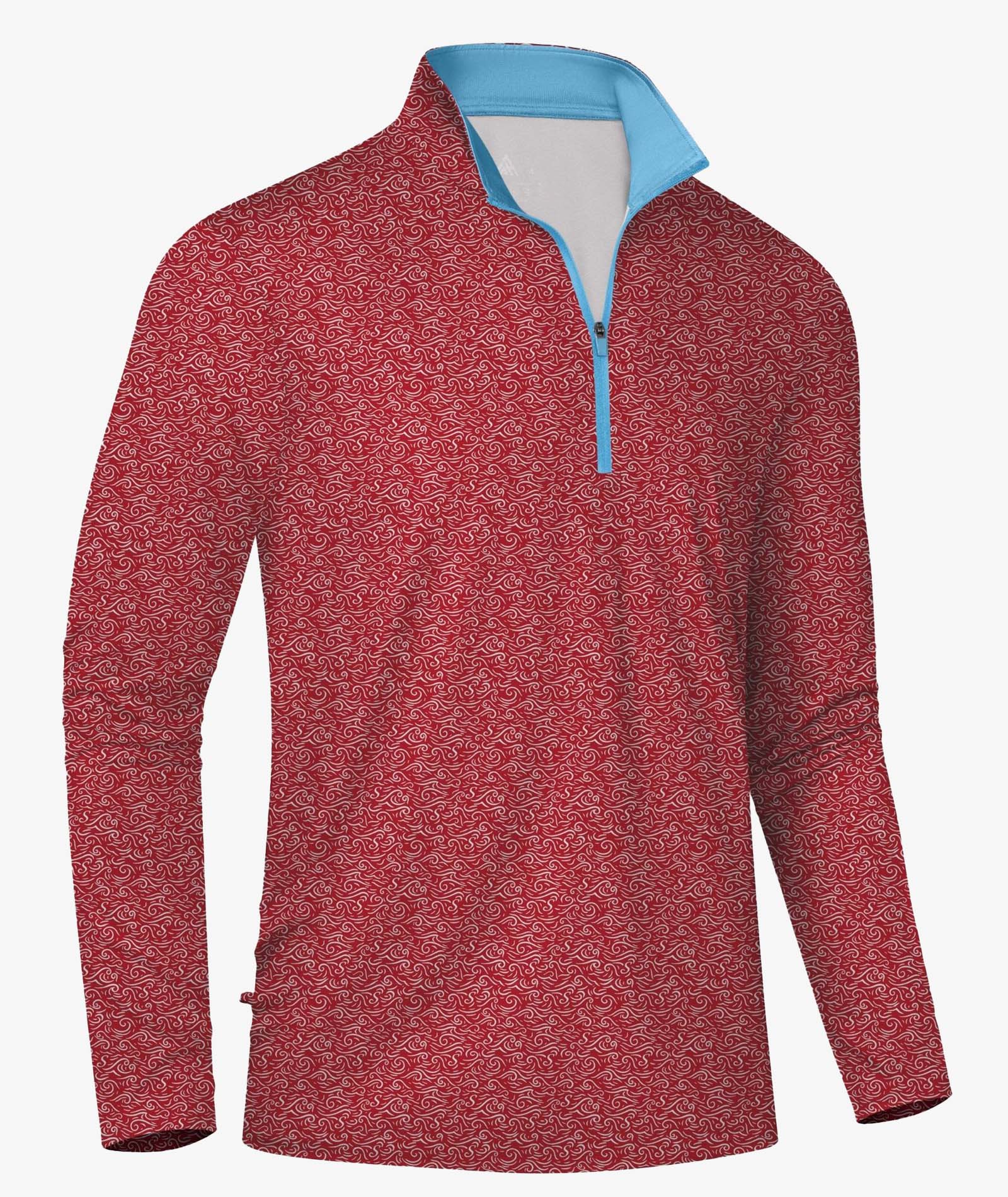 Polo quart de zip Red Wave