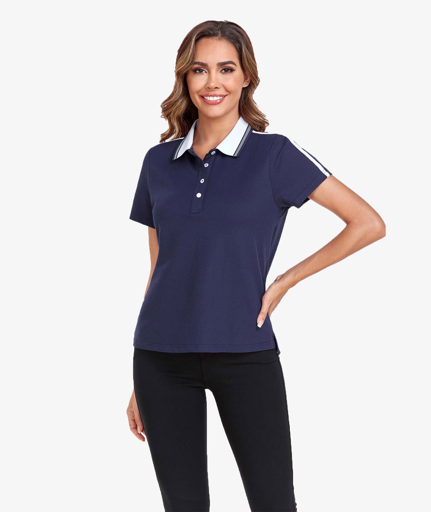 Contrast Collar Polo Shirt