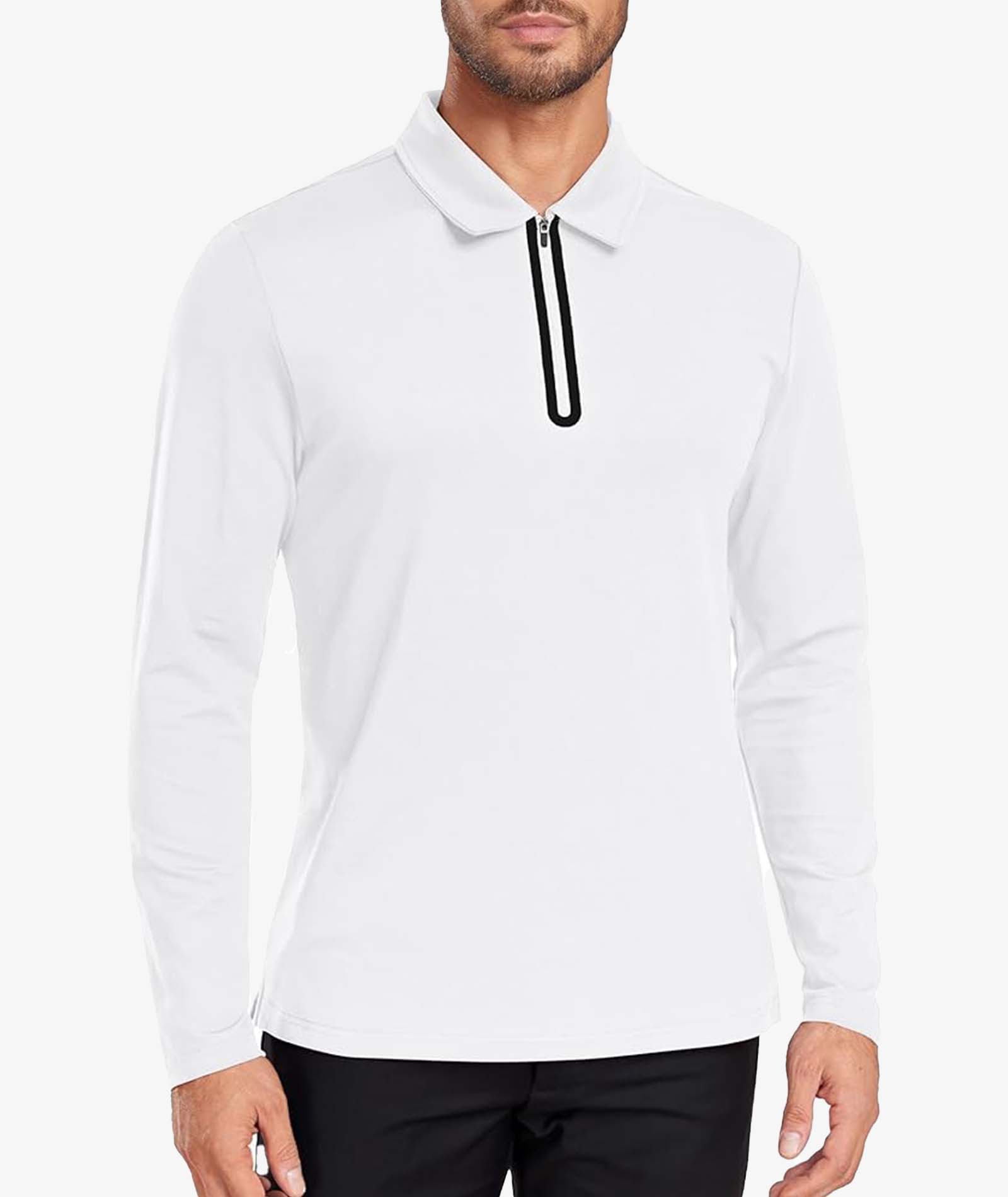 Polo à manches longues et col zippé