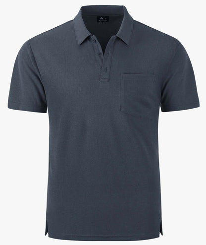 Polo de golf texturé à poche