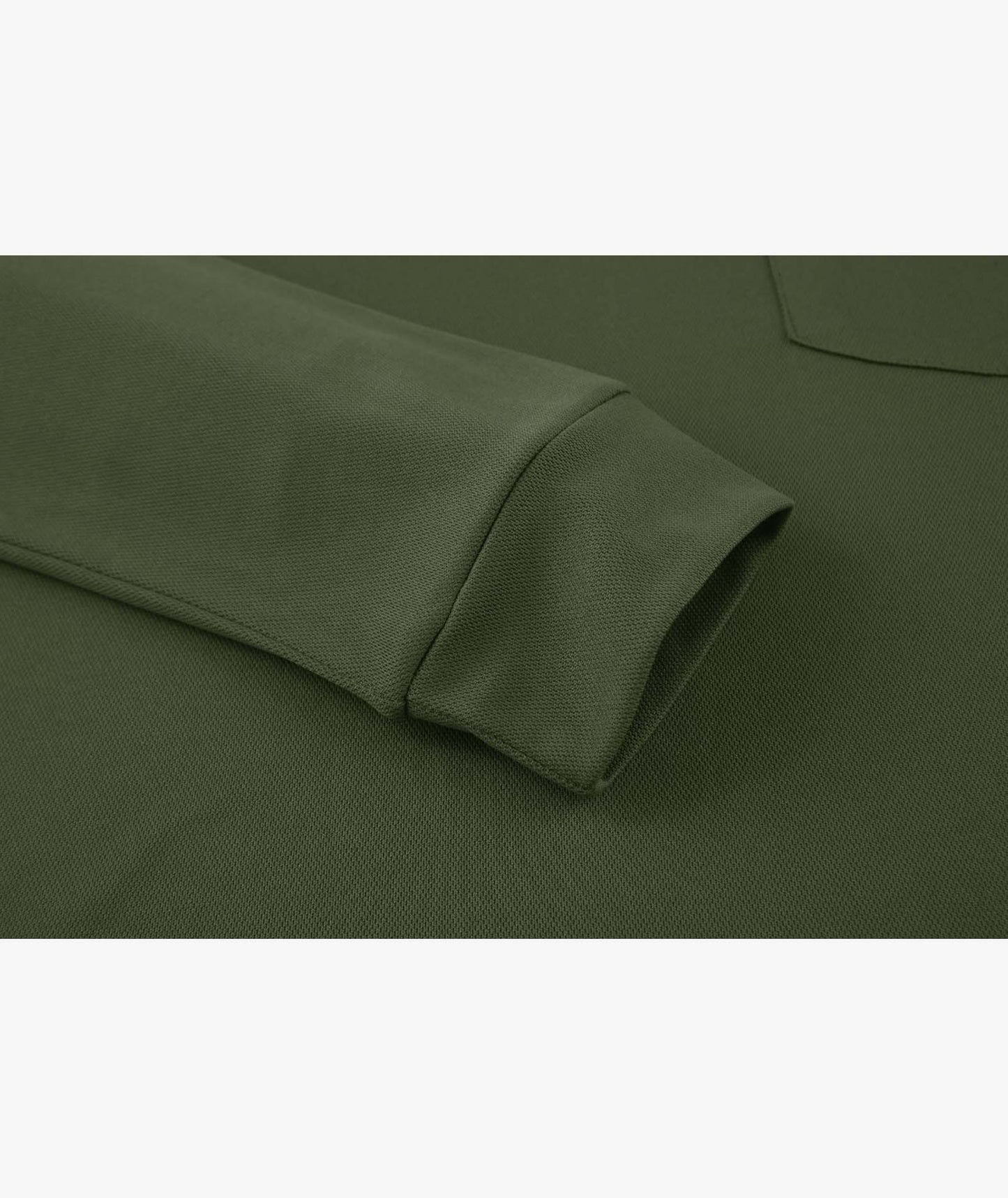Pocket Long Sleeve Polo Shirt