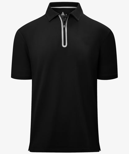 Polo de performance à col zippé