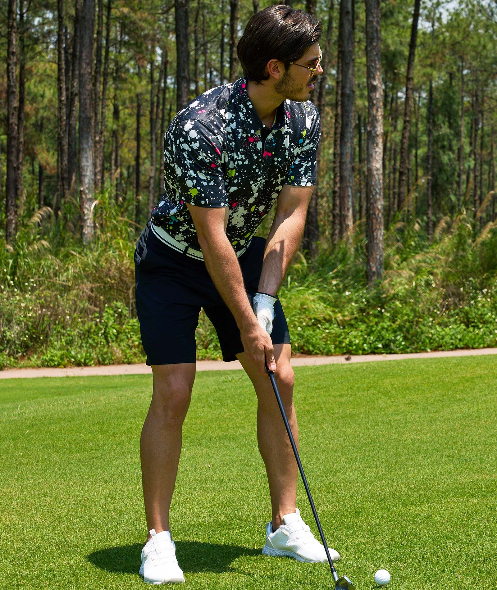 Polo de golf performance Splatter