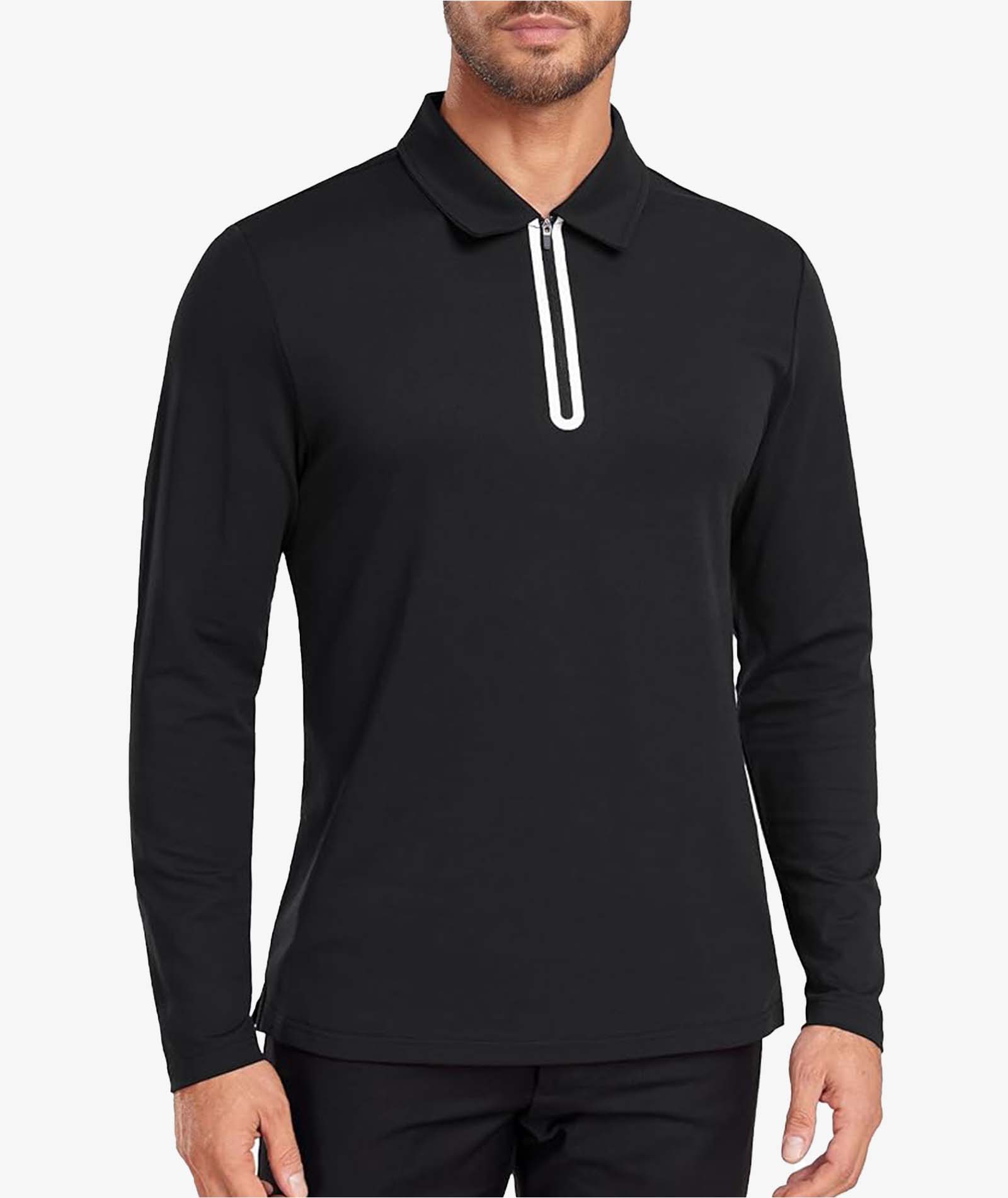 Polo à manches longues et col zippé