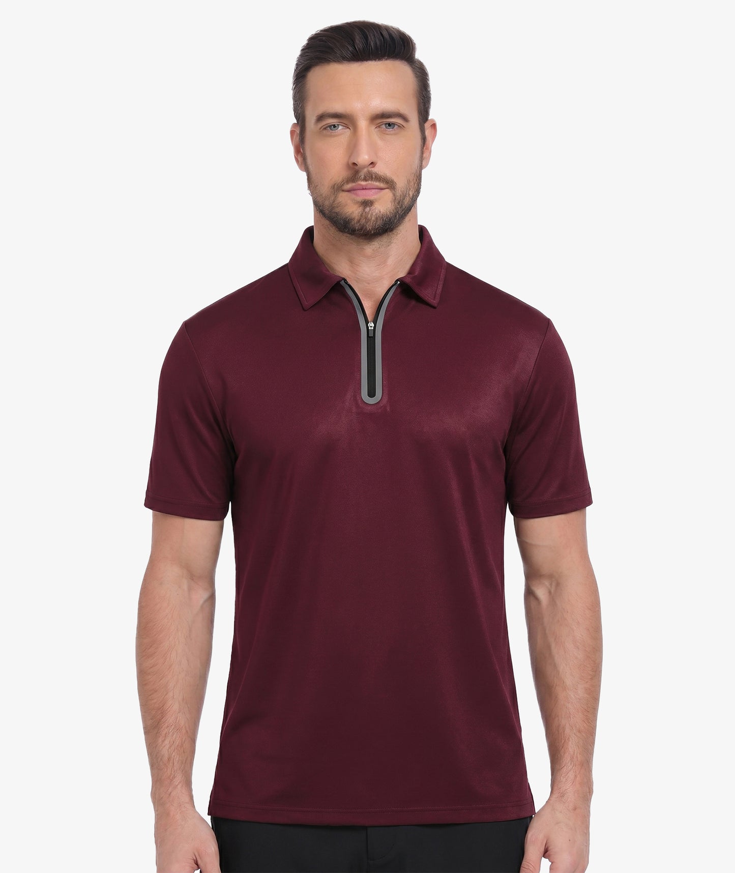 Polo de performance à col zippé
