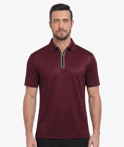 Polo de performance à col zippé