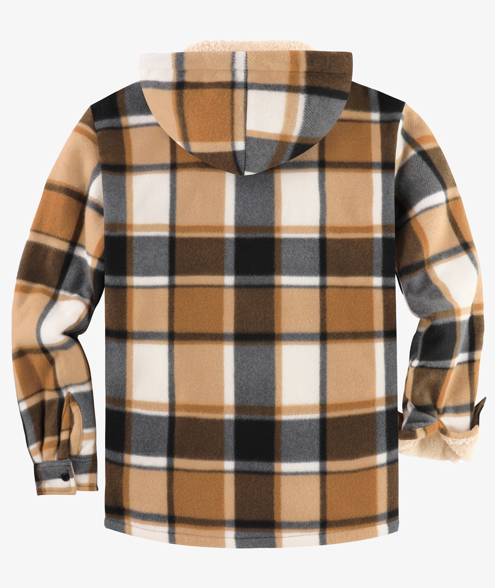 Plaid Sherpa Pocket Hoodie