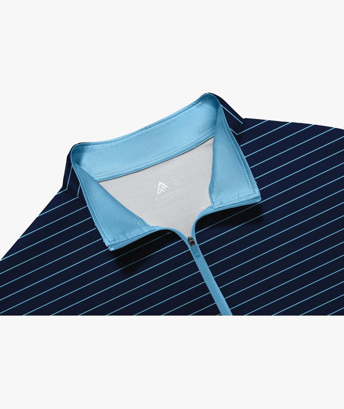 Polo quart de zip à rayures côtières
