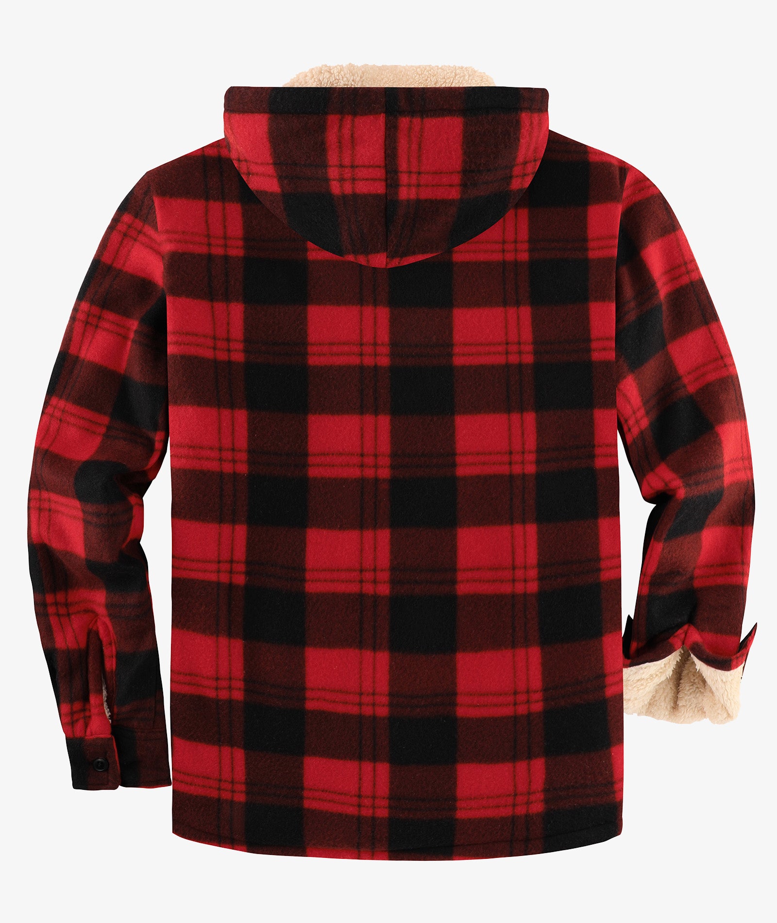 Plaid Sherpa Pocket Hoodie