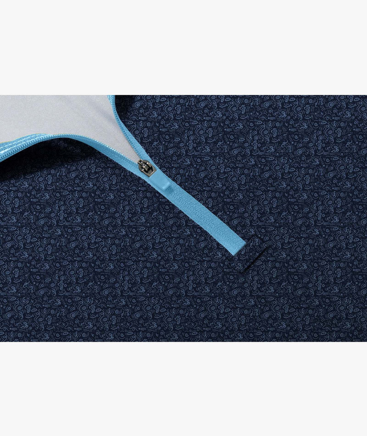 Polo con Cremallera y Estampado Geométrico