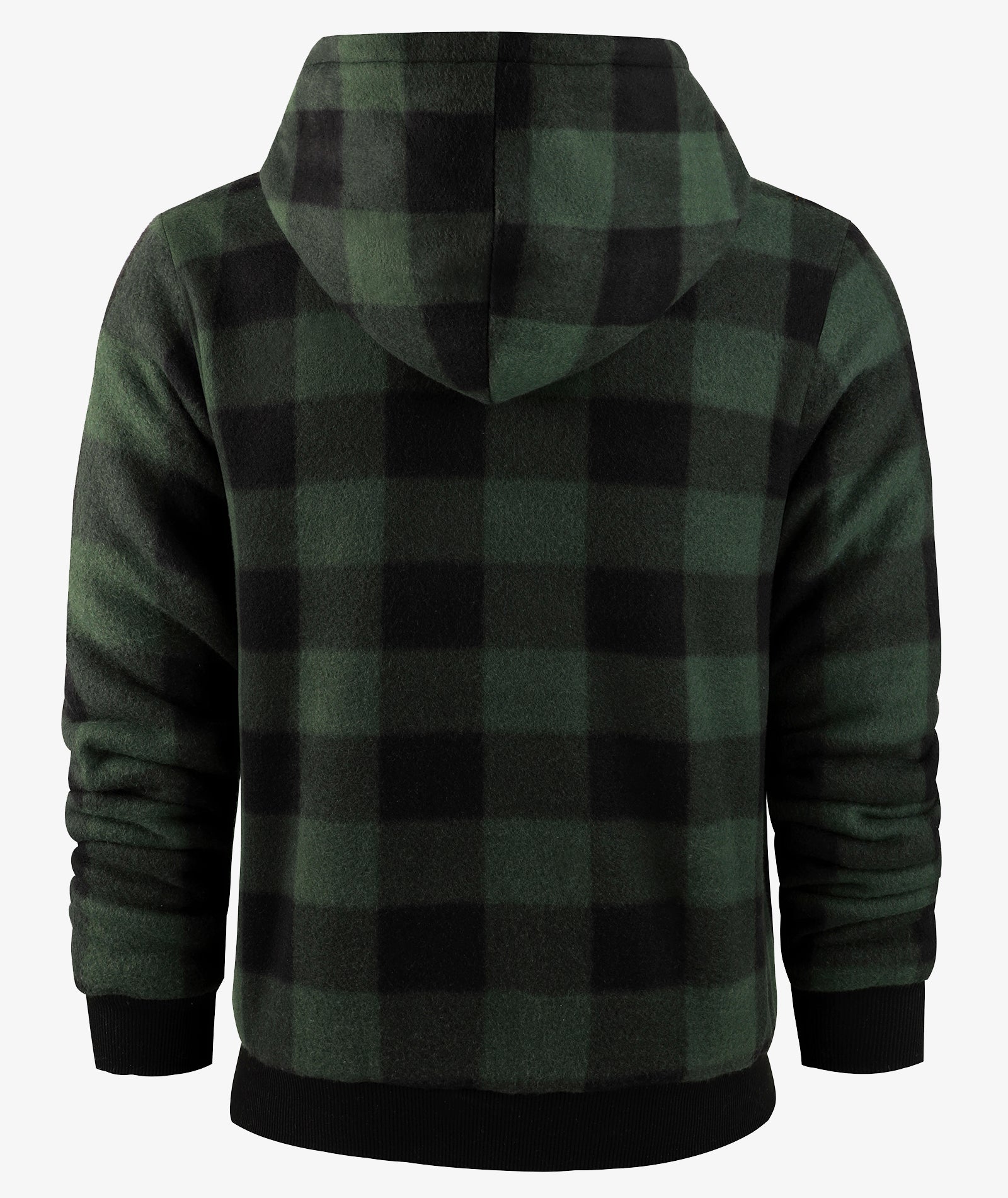 Plaid Sherpa Full-Zip Hoodie