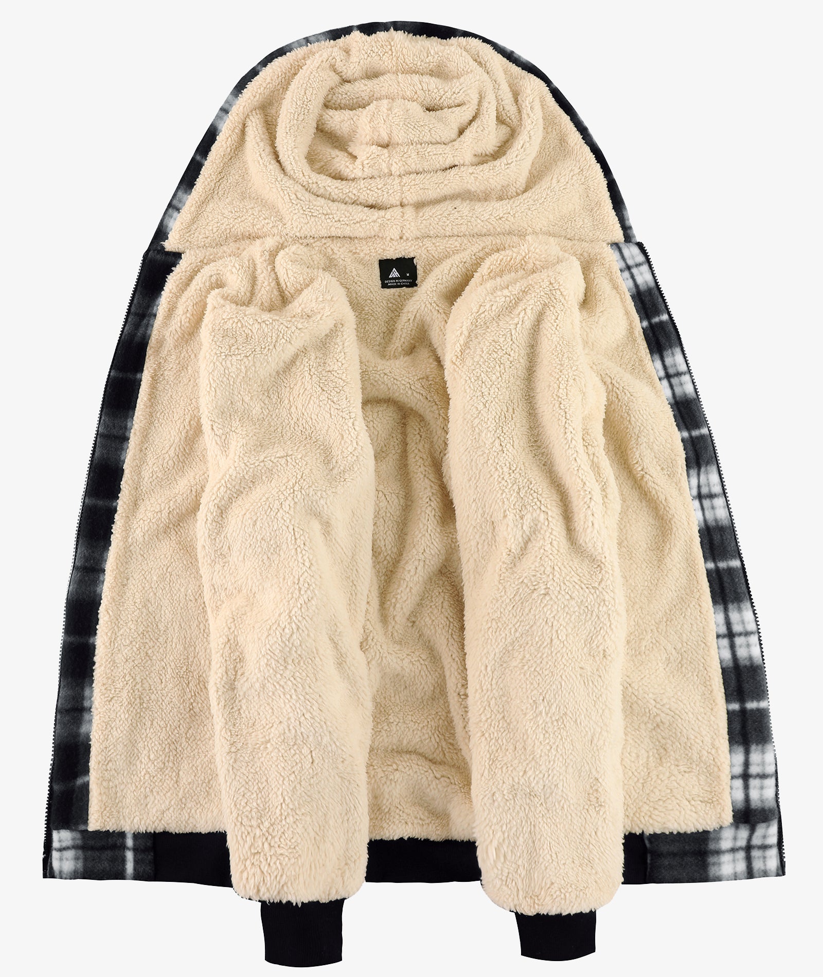 Plaid Sherpa Full-Zip Hoodie