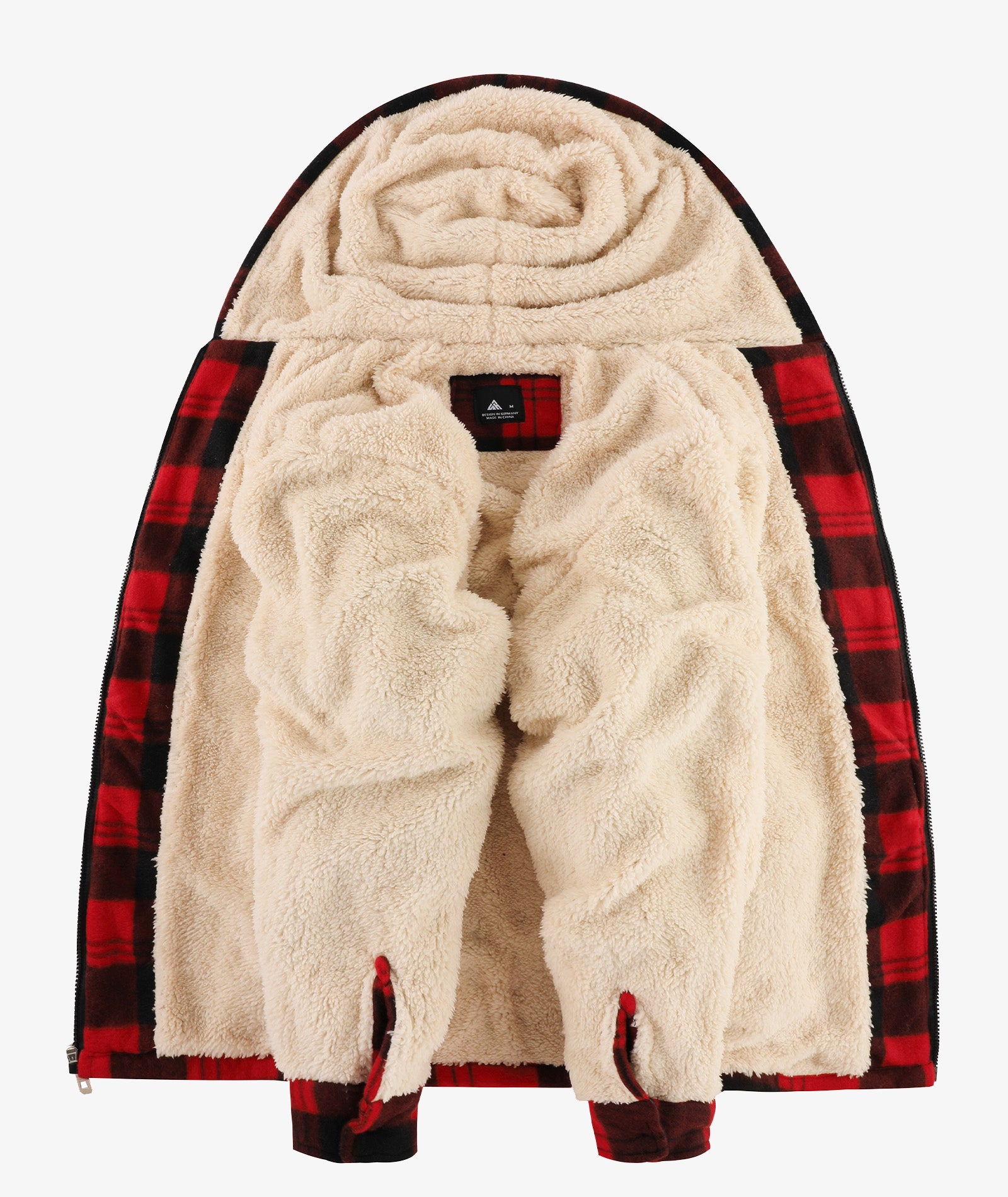 Plaid Sherpa Pocket Hoodie