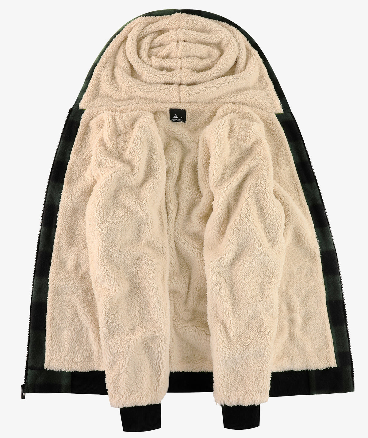Plaid Sherpa Full-Zip Hoodie