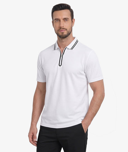 Polo de performance à col zippé