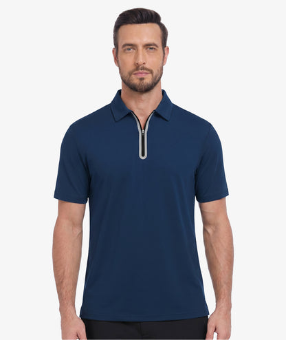 Polo de performance à col zippé