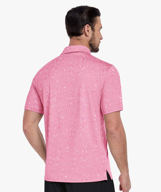 Polo rose éclaboussé