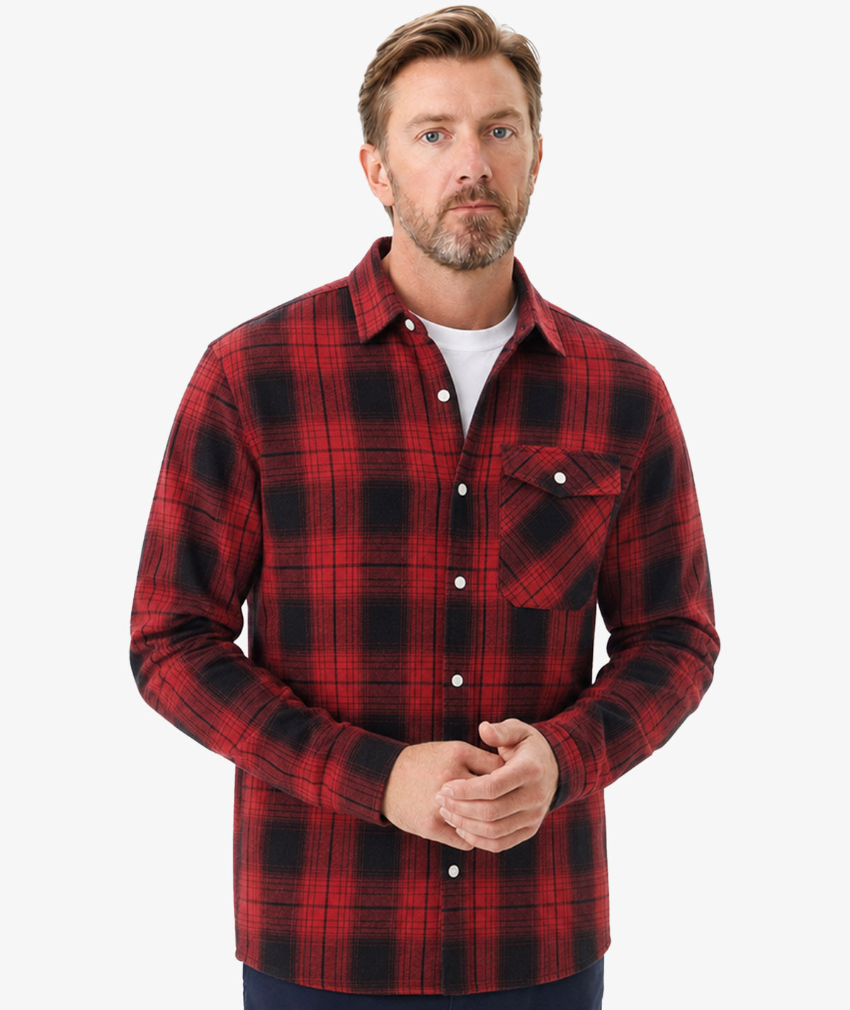Men's Plaid Shirt Jacket