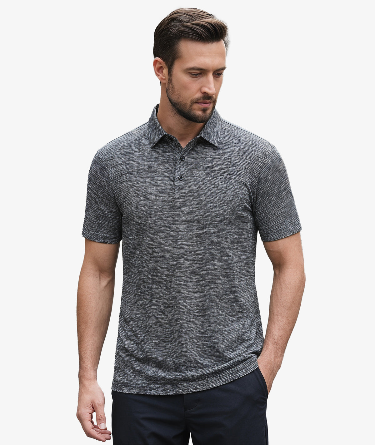 Polo de alto rendimiento Heather