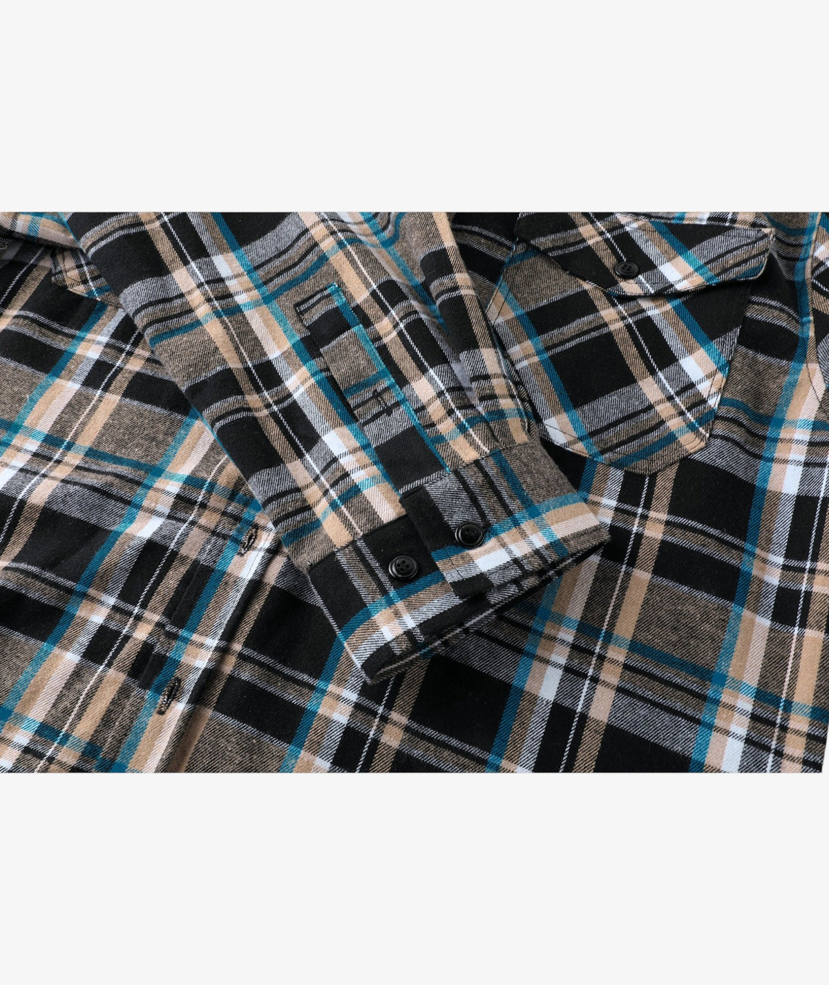 Layered Plaid Hooded Shirt