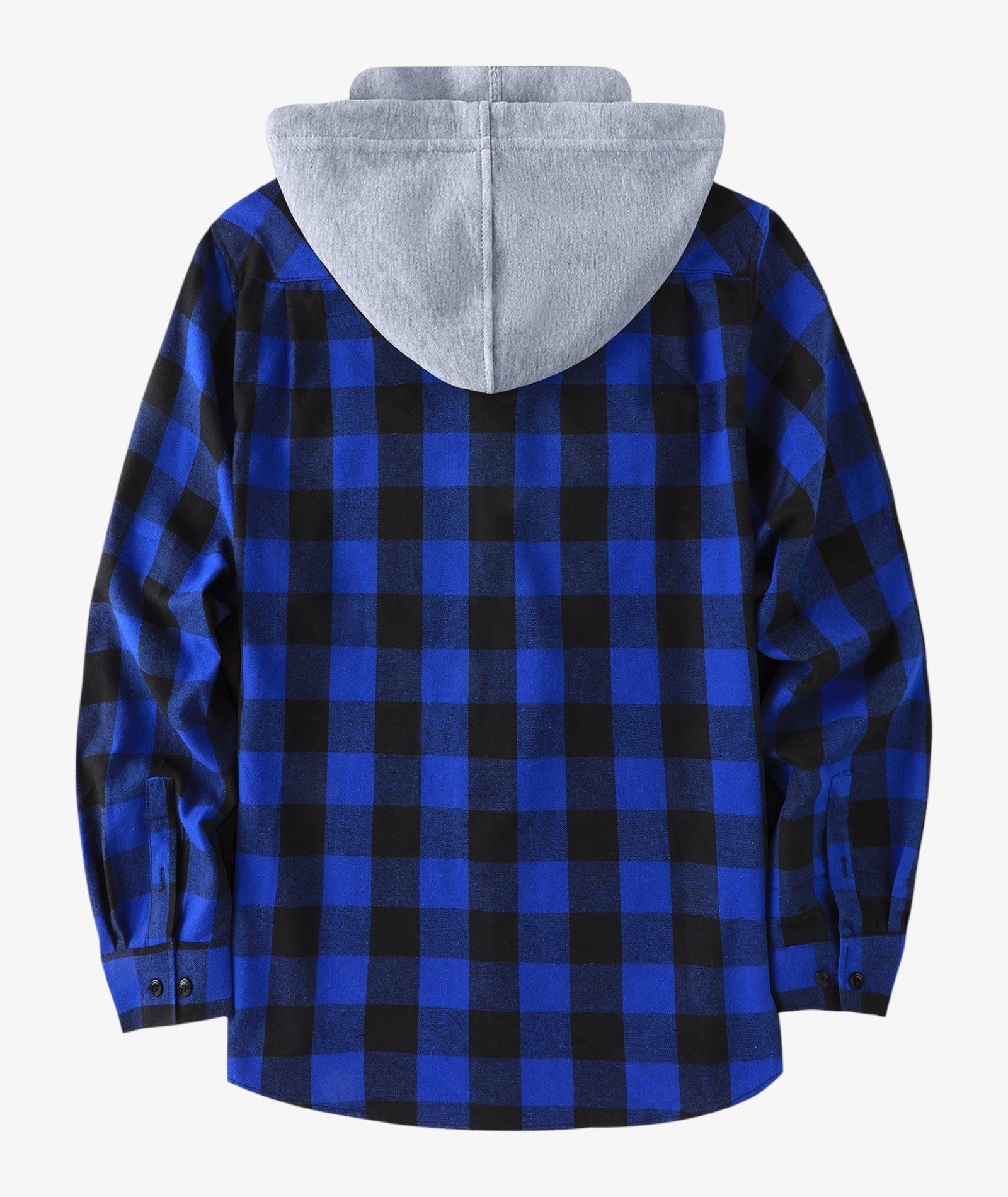 Layered Plaid Hooded Shirt