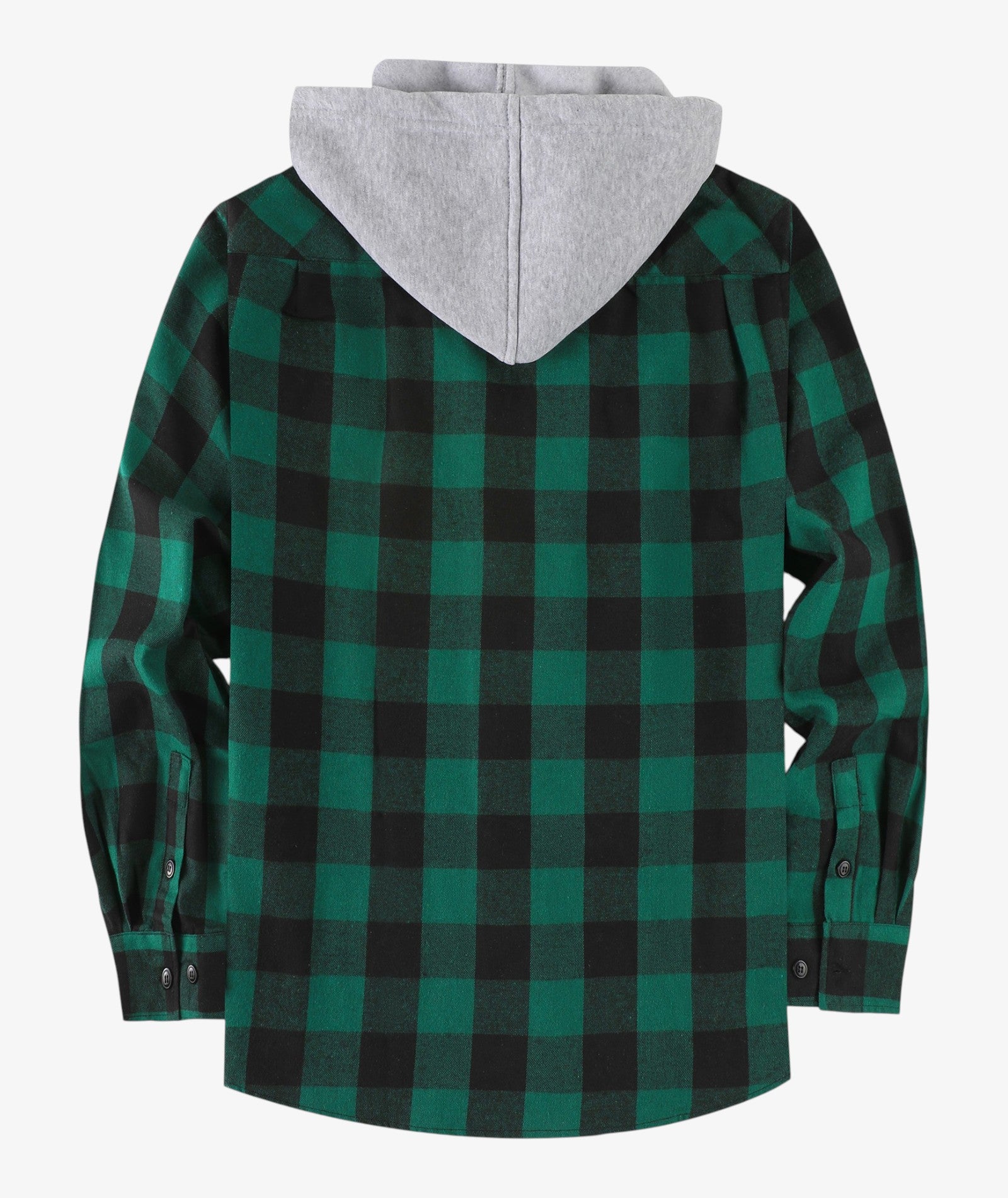 Layered Plaid Hooded Shirt