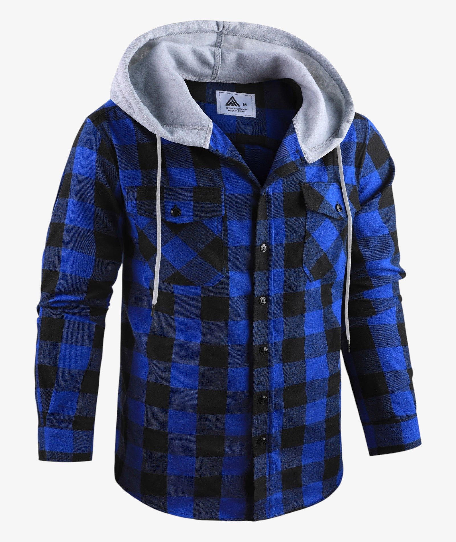 Layered Plaid Hooded Shirt