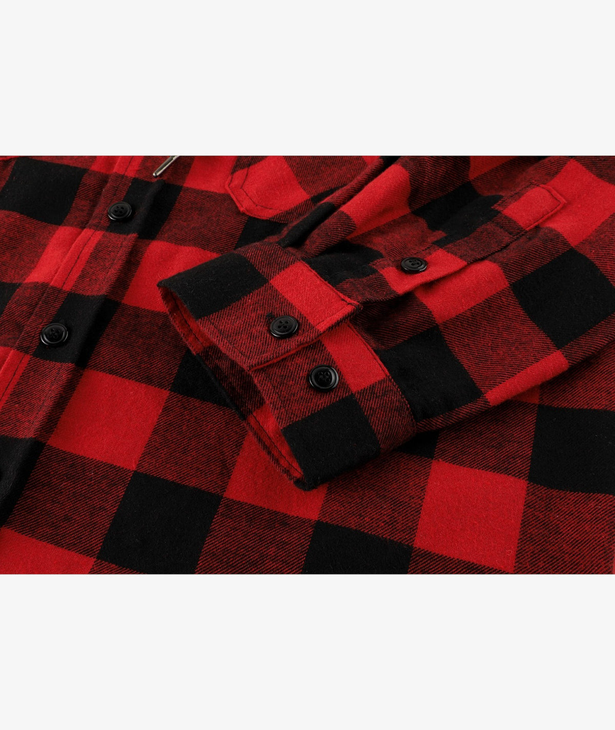 Layered Plaid Hooded Shirt