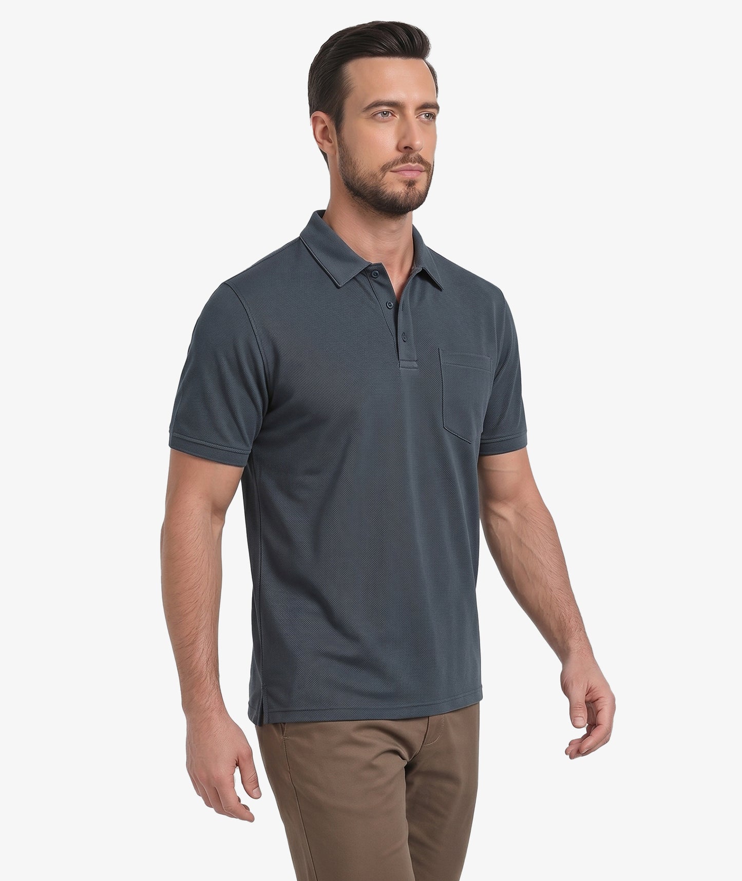 Polo de golf texturé à poche