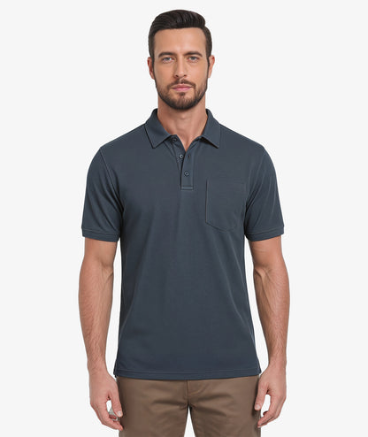 Polo de golf texturé à poche