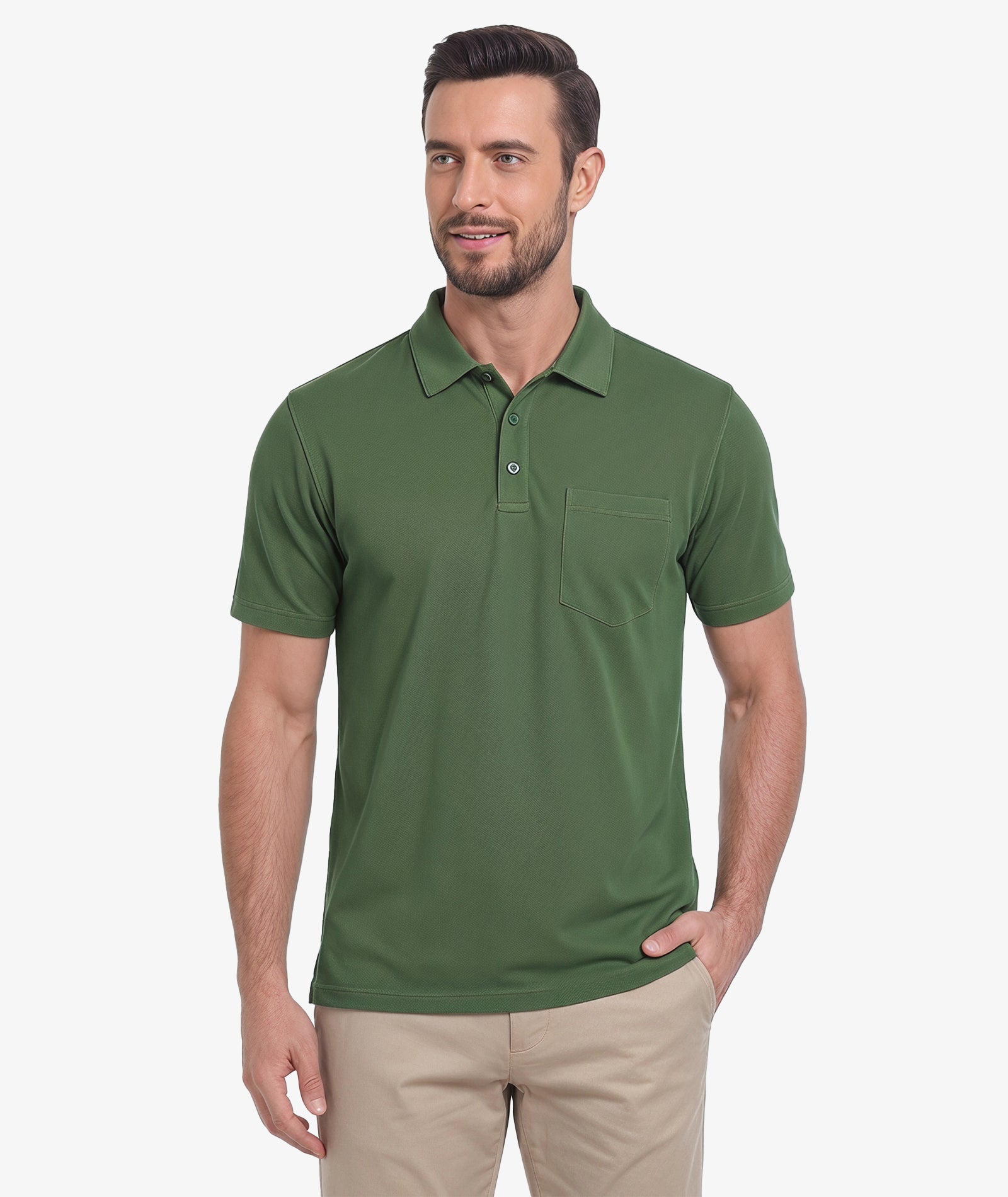 Polo de golf texturé à poche