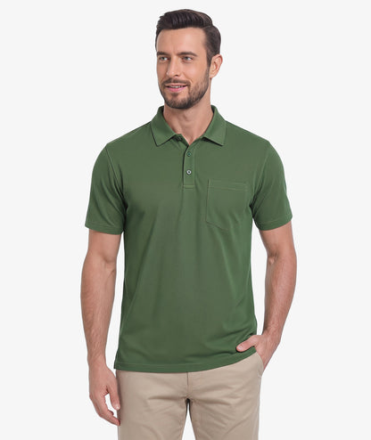 Polo de golf texturé à poche