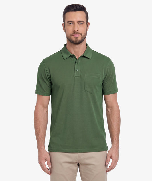 Polo de golf texturé à poche