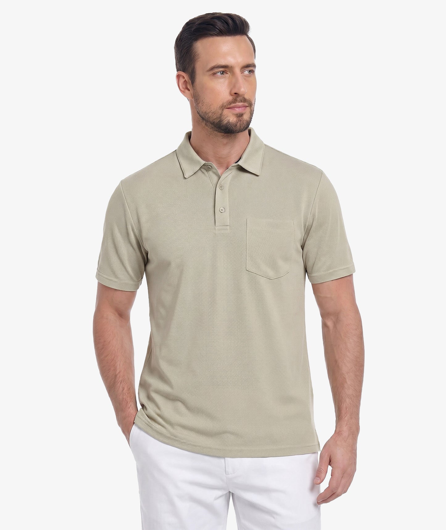 Polo de golf texturé à poche
