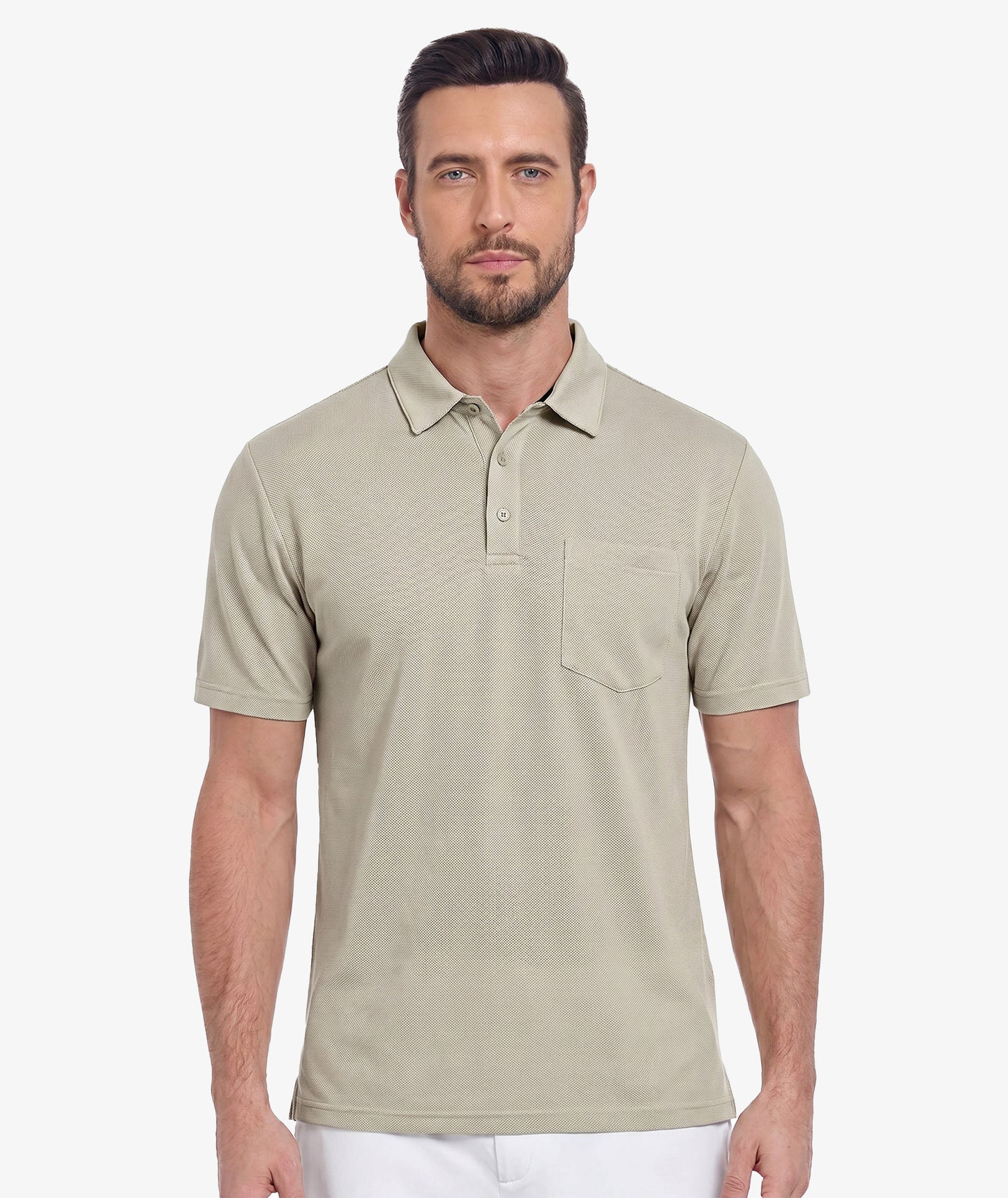Polo de golf texturé à poche