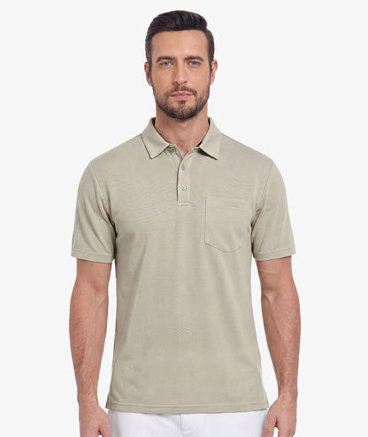 Polo de golf texturé à poche