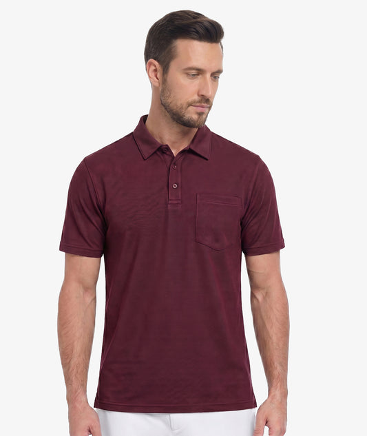 Polo de golf classique à poche